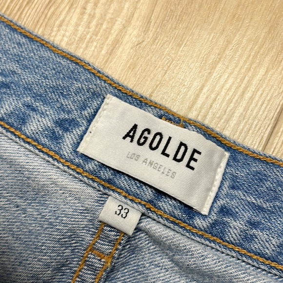 AGOLDE Crisscross Upsize High Waist Jeans SIZE 33 1215 - Picture 8 of 10
